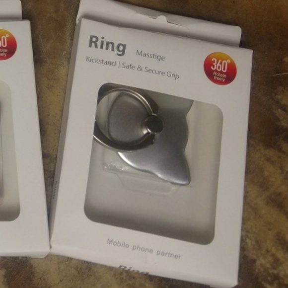 LAST ONE!! Silver Cell Phone Ring Holder Grip 360° - Picture 2 of 4
